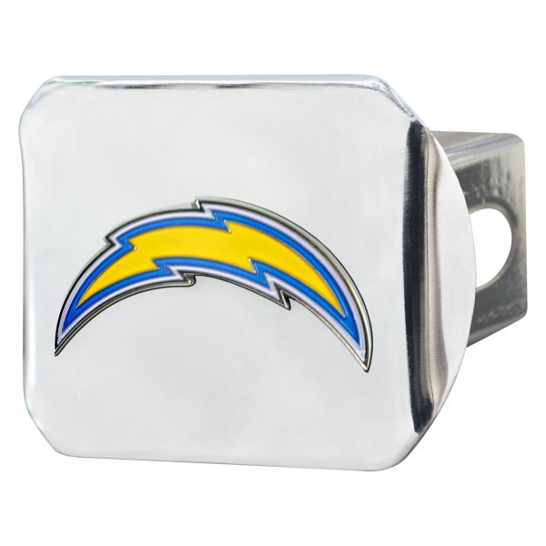 FanMats® - NFL Chrome Hitch Cover with Yellow Los Angeles Chargers Logo for 2" Receivers