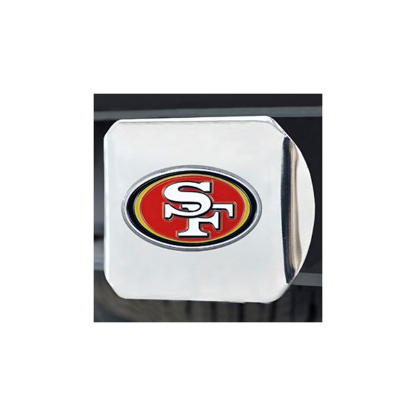 FanMats® - NFL Chrome Hitch Cover with Multicolor San Francisco 49ers Logo for 2" Receivers
