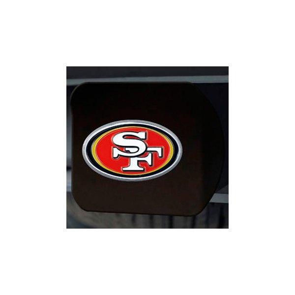 FanMats® - NFL Black Hitch Cover with Multicolor San Francisco 49ers Logo for 2" Receivers