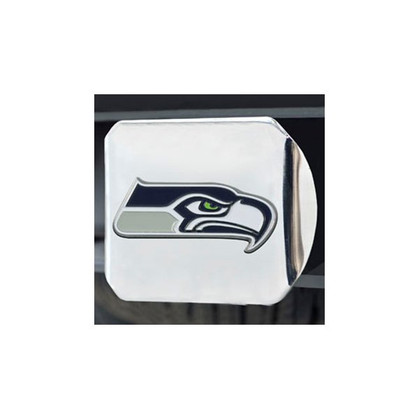 FanMats® - NFL Chrome Hitch Cover with Black/Silver Seattle Seahawks Logo for 2" Receivers