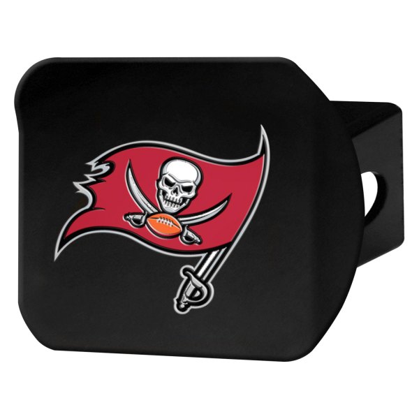 FanMats® - NFL Black Hitch Cover with Red/White Tampa Bay Buccaneers Logo for 2" Receivers