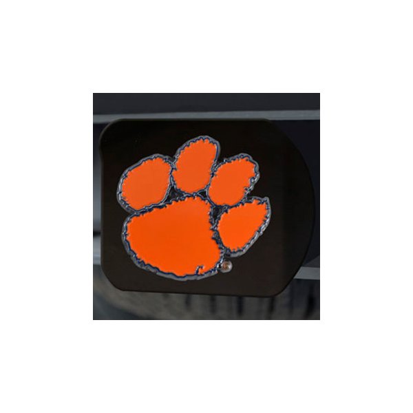 FanMats® - Black College Hitch Cover with Orange Clemson University Logo for 2" Receivers