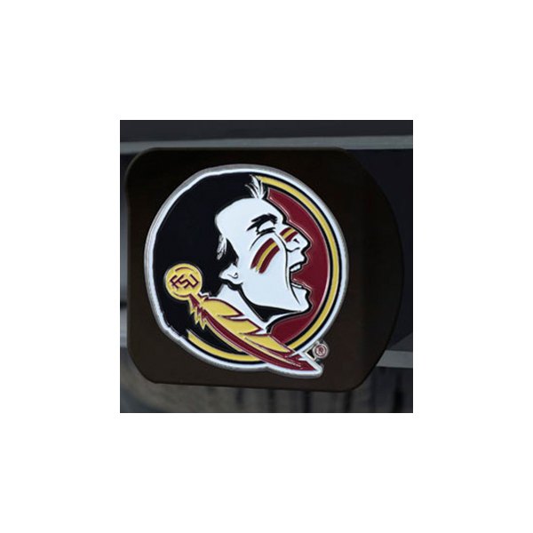 FanMats® - Black College Hitch Cover with Multicolor Florida State University Logo for 2" Receivers
