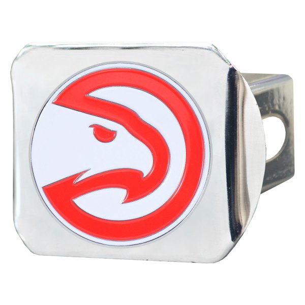 FanMats® - Sport Chrome NBA Hitch Cover with Red/White Atlanta Hawks Logo for 2" Receivers