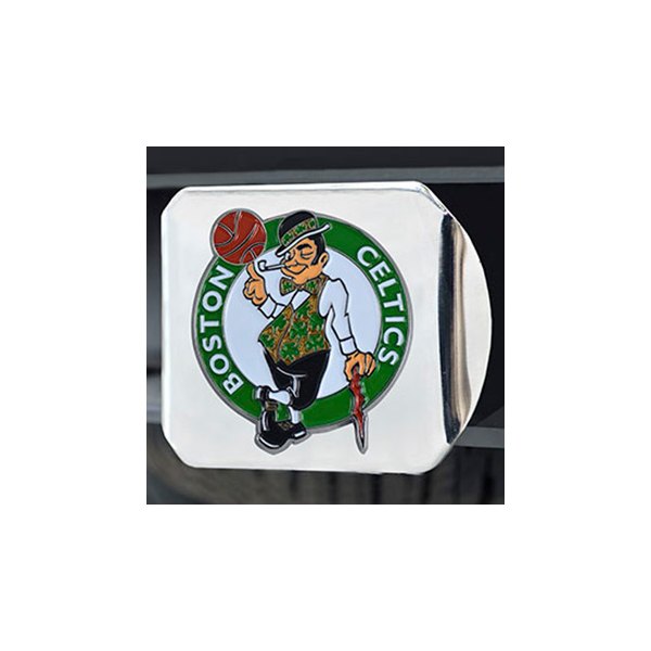 FanMats® - Sport Chrome Hitch Cover with Multicolor Boston Celtics Logo for 2" Receivers
