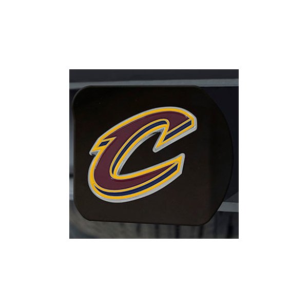 FanMats® - Sport Black Hitch Cover with Brown Cleveland Cavaliers Logo for 2" Receivers