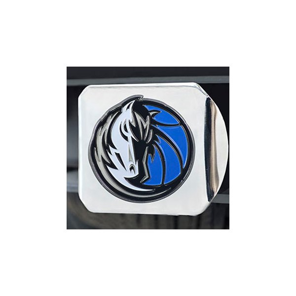 FanMats® - Sport Chrome Hitch Cover with Blue/White Dallas Mavericks Logo for 2" Receivers
