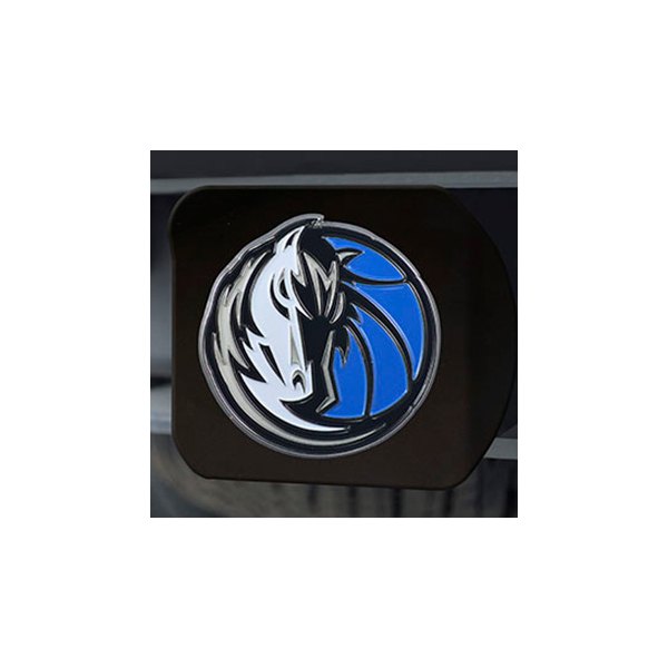 FanMats® - Sport Black Hitch Cover with Blue/White Dallas Mavericks Logo for 2" Receivers