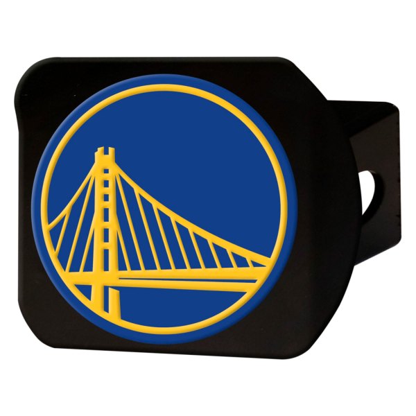 FanMats® - Sport Black Hitch Cover with Blue/Yellow Golden State Warriors Logo for 2" Receivers