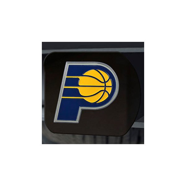 FanMats® - Sport Black Hitch Cover with Blue/Yellow Indiana Pacers Logo for 2" Receivers