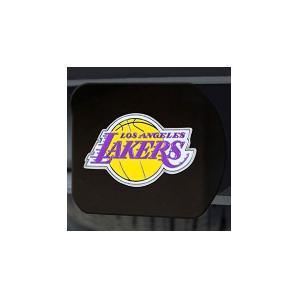FanMats® - Sport Black Hitch Cover with Yellow/Purple Los Angeles Lakers Logo for 2" Receivers