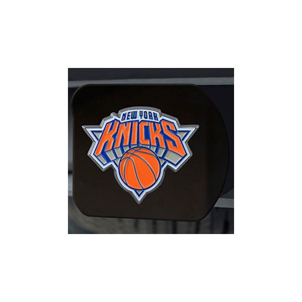 FanMats® - Sport Black Hitch Cover with Blue/Orange New York Knicks Logo for 2" Receivers