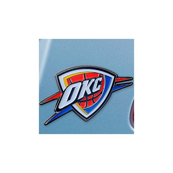 FanMats® - Sport Chrome Hitch Cover with Multicolor Oklahoma City Thunder Logo for 2" Receivers