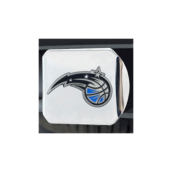 FanMats® - Sport Chrome Hitch Cover with Black/Silver Orlando Magic Logo for 2" Receivers