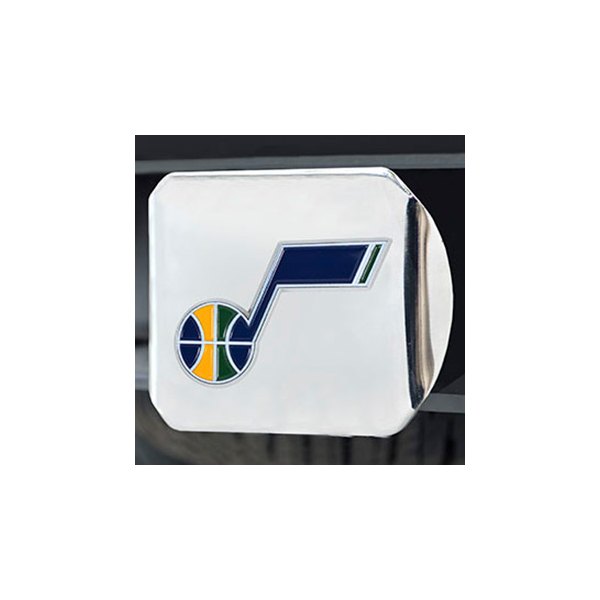 FanMats® - Sport Chrome Hitch Cover with Blue/Yellow Utah Jazz Logo for 2" Receivers