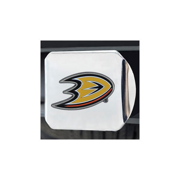 FanMats® - Sport Chrome Hitch Cover with Yellow/Black Anaheim Ducks Logo for 2" Receivers