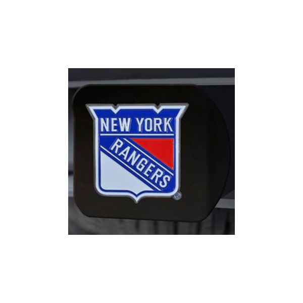 FanMats® - Sport Black Hitch Cover with Blue/Red New York Rangers Logo for 2" Receivers