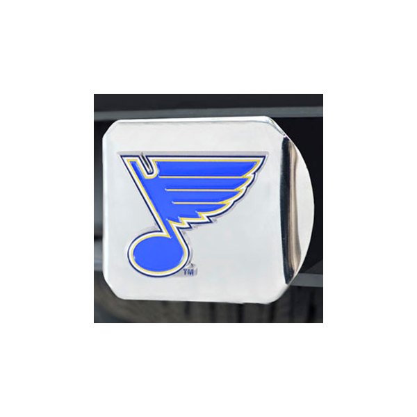 FanMats® - Sport Chrome Hitch Cover with Blue St Louis Blues Logo for 2" Receivers