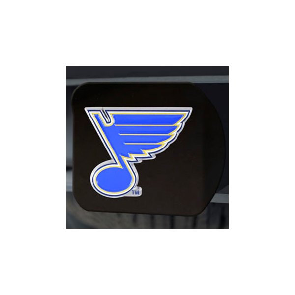 FanMats® - Sport Black Hitch Cover with Blue St Louis Blues Logo for 2" Receivers