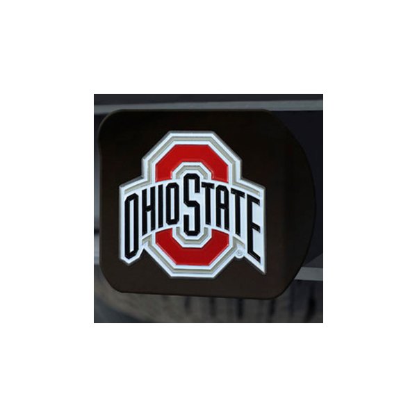 FanMats® - Black College Hitch Cover with Multicolor Ohio State University Logo for 2" Receivers
