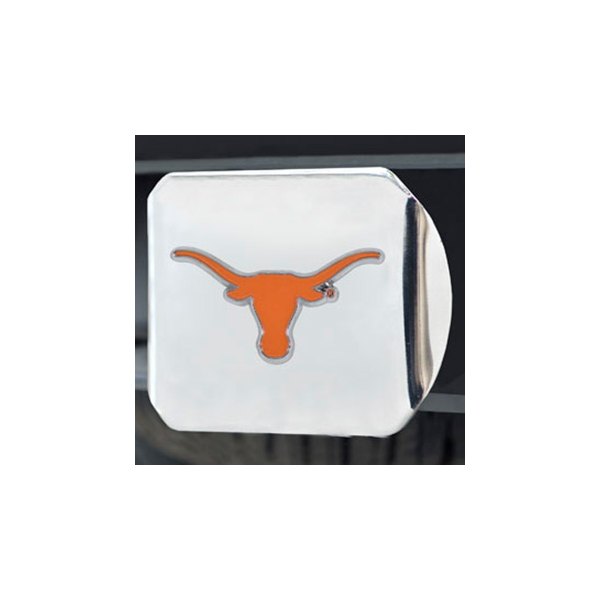 FanMats® - Chrome College Hitch Cover with Orange University of Texas Logo for 2" Receivers