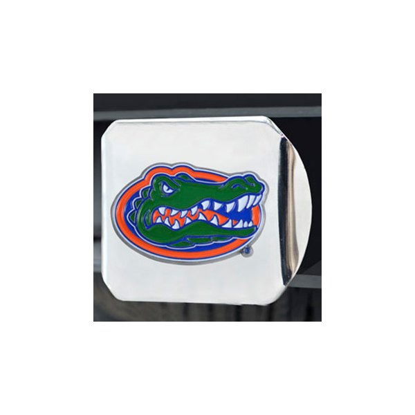 FanMats® - Chrome College Hitch Cover with Multicolor University of Florida Logo for 2" Receivers