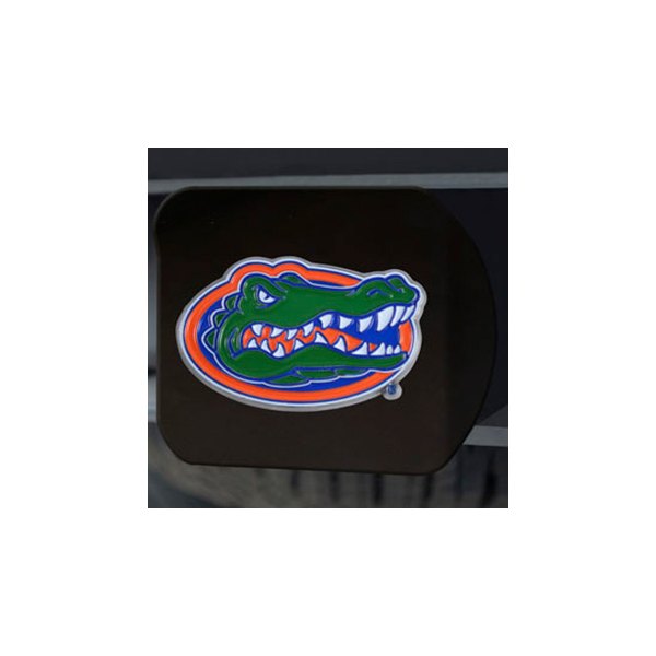 FanMats® - Black College Hitch Cover with Multicolor University of Florida Logo for 2" Receivers