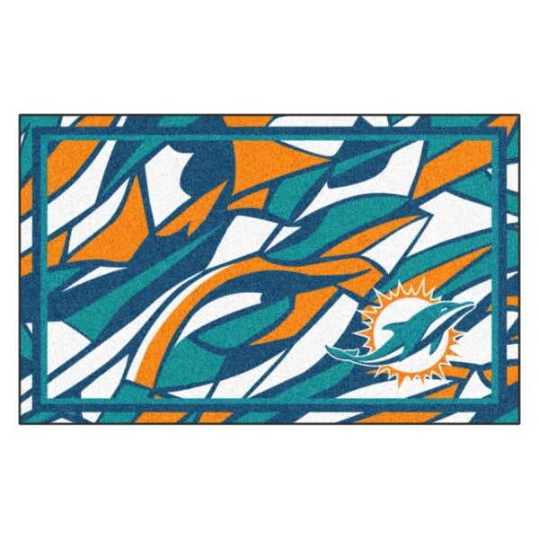 FanMats® 23313 - "X-FIT" NFL Miami Dolphins 4.0' X 6.0' Rectangular ...