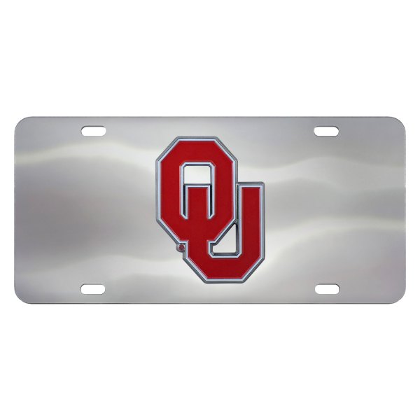 FanMats® - Collegiate License Plate with University of Oklahoma Logo