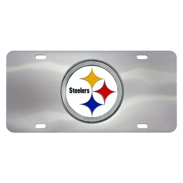 FanMats® - Sport NFL License Plate with Pittsburgh Steelers Logo