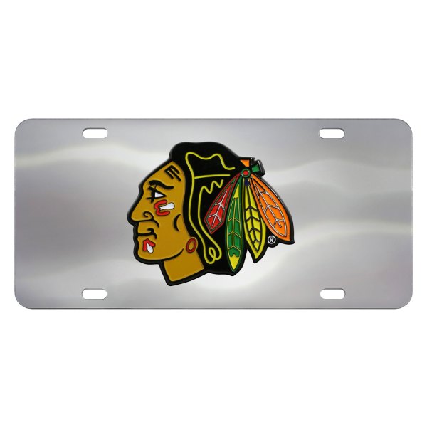 FanMats® - Sport NHL License Plate with Chicago Blackhawks Logo
