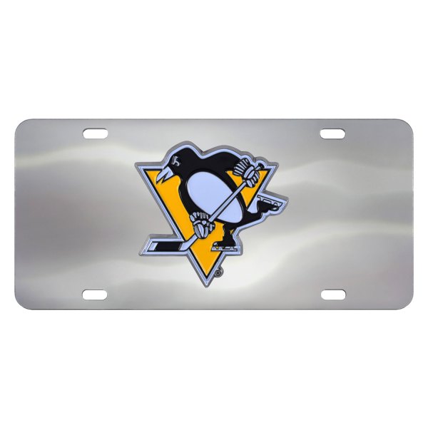 FanMats® - Sport NHL License Plate with Pittsburgh Penguins Logo