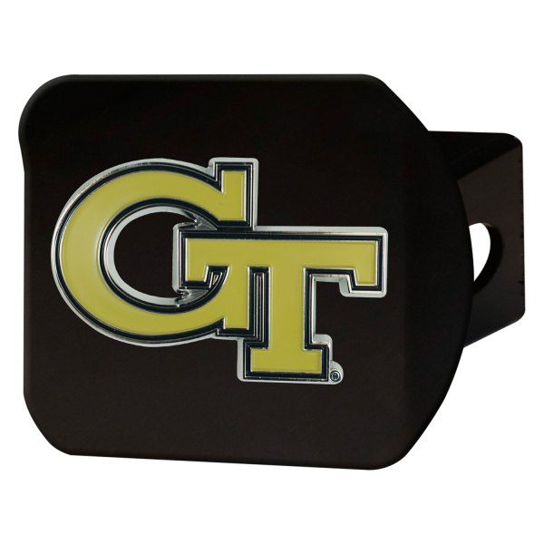 FanMats® - Black College Hitch Cover with Georgia Tech Logo for 2" Receivers