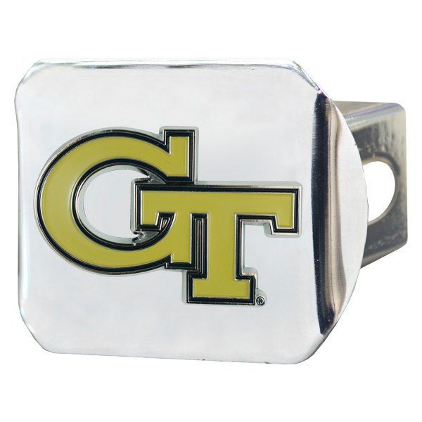 FanMats® - Chrome College Hitch Cover with Georgia Tech Logo for 2" Receivers
