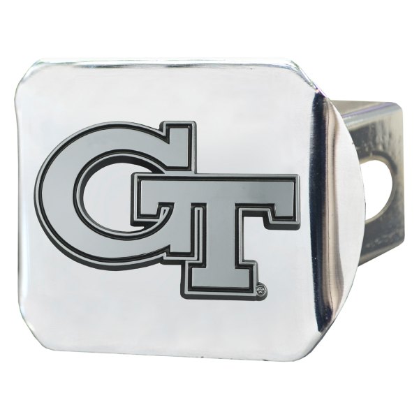 FanMats® - Chrome College Hitch Cover with Georgia Tech Logo for 2" Receivers