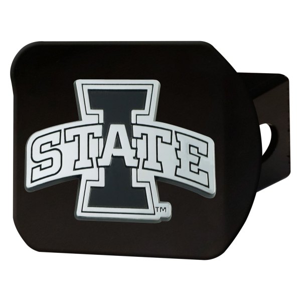 FanMats® - Black College Hitch Cover with Iowa State University Logo for 2" Receivers