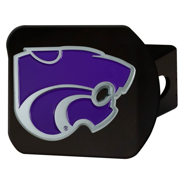 FanMats® - Black College Hitch Cover with Kansas State University Logo for 2" Receivers