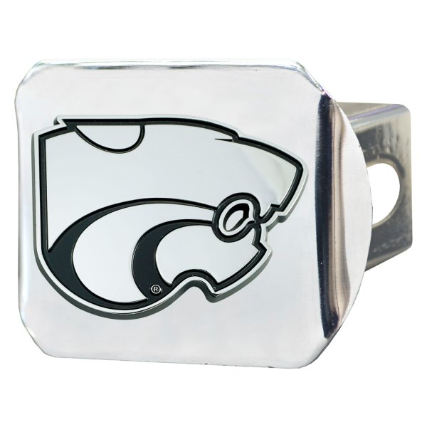 FanMats® - Chrome College Hitch Cover with Kansas State University Logo for 2" Receivers