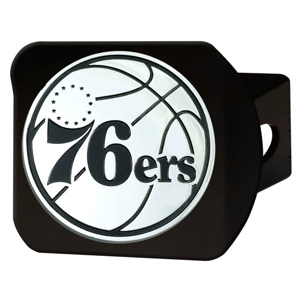 FanMats® - Sport Black NBA Hitch Cover with Philadelphia 76ers Logo for 2" Receivers
