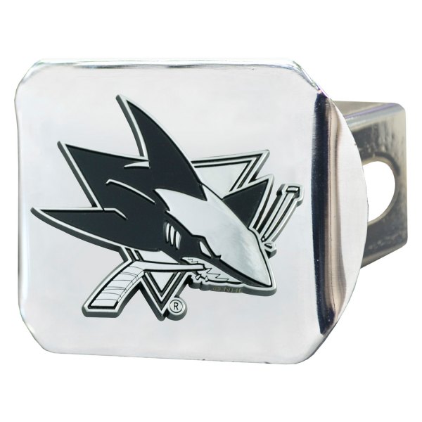 FanMats® - Sport Chrome NHL Hitch Cover with San Jose Sharks Logo for 2" Receivers