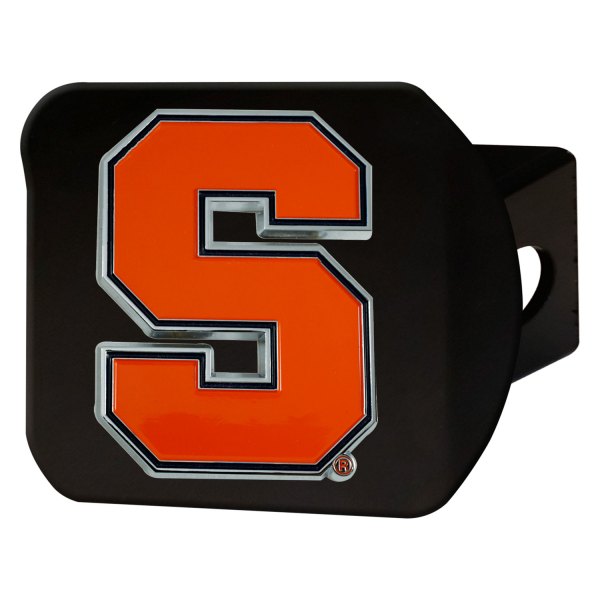 FanMats® - Black College Hitch Cover with Syracuse University Logo for 2" Receivers