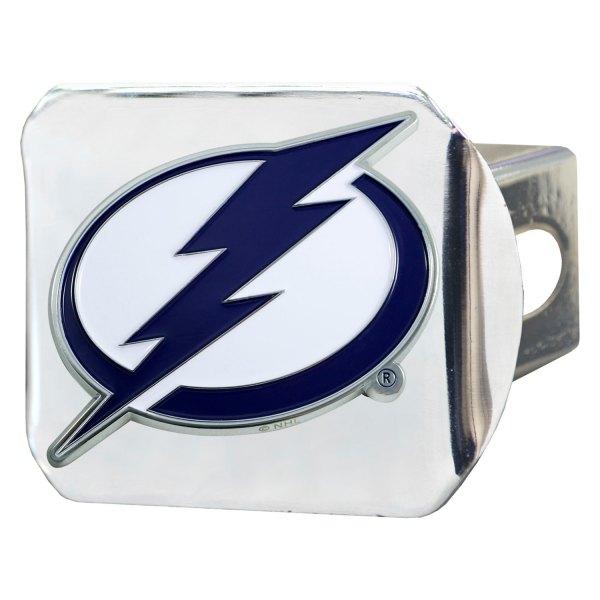 FanMats® - Sport Chrome NHL Hitch Cover with Tampa Bay Lightning Logo for 2" Receivers
