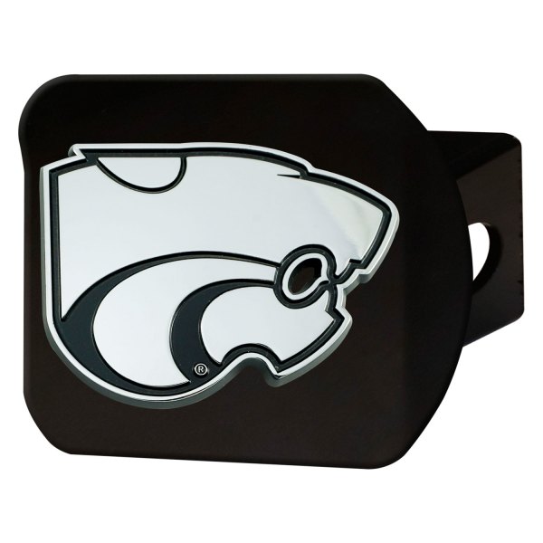 FanMats® - Black College Hitch Cover with Kansas State University Logo for 2" Receivers