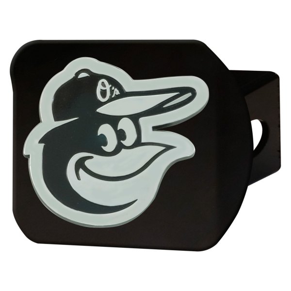 FanMats® - Sport Black MLB Hitch Cover with Baltimore Orioles Logo for 2" Receivers