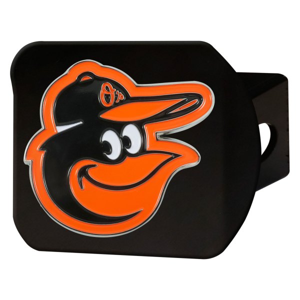 FanMats® - Sport Black MLB Hitch Cover with Baltimore Orioles Logo for 2" Receivers