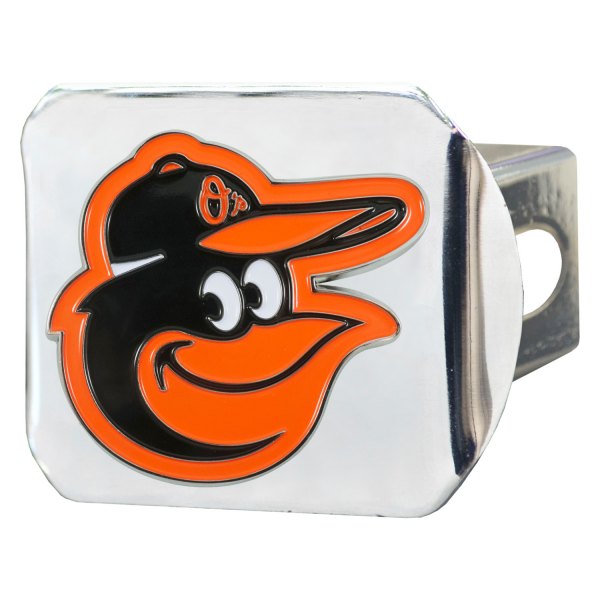 FanMats® - Sport Chrome MLB Hitch Cover with Baltimore Orioles Logo for 2" Receivers