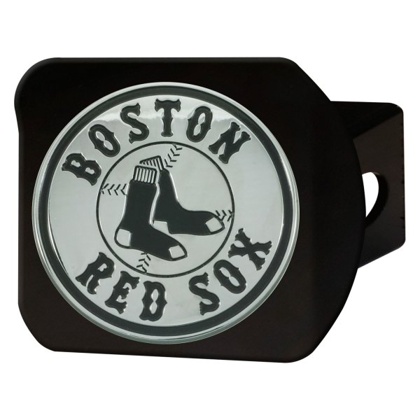 FanMats® - Sport Black MLB Hitch Cover with Boston Red Sox Logo for 2" Receivers