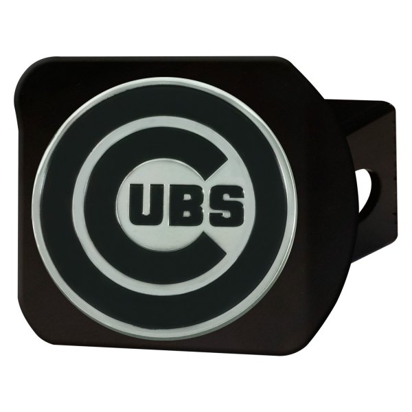 FanMats® - Sport Black MLB Hitch Cover with Chicago Cubs Logo for 2" Receivers