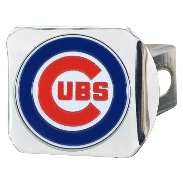 FanMats® - Sport Chrome MLB Hitch Cover with Chicago Cubs Logo for 2" Receivers