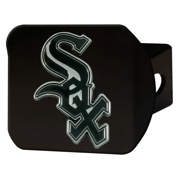 FanMats® - Sport Black MLB Hitch Cover with Chicago White Sox Logo for 2" Receivers